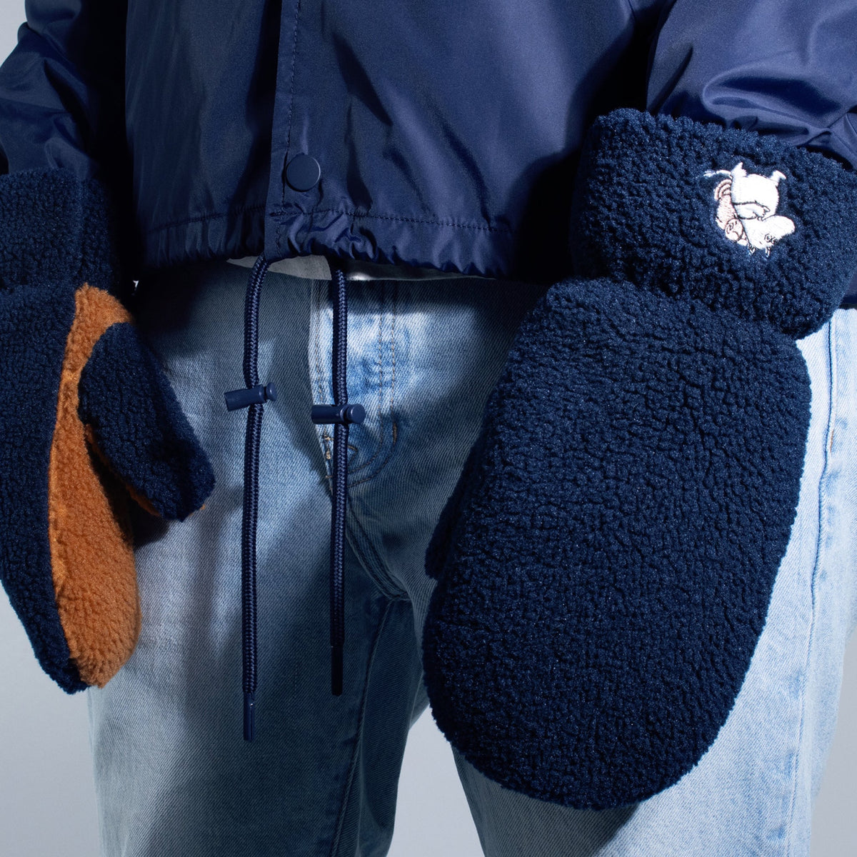 Moomin Fluffy Mittens Moomintroll Blue