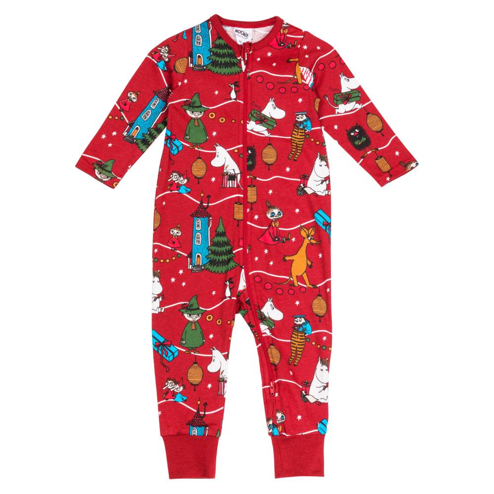 Moomin Celebration Baby Pyjamas Red