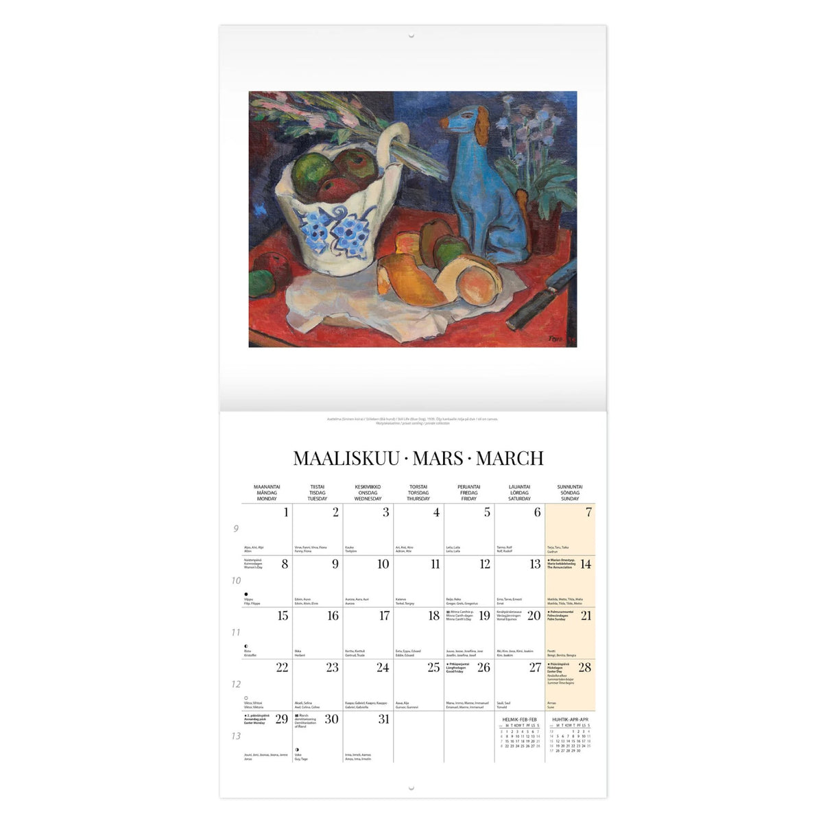 Tove Jansson Art Wall Calendar 2027