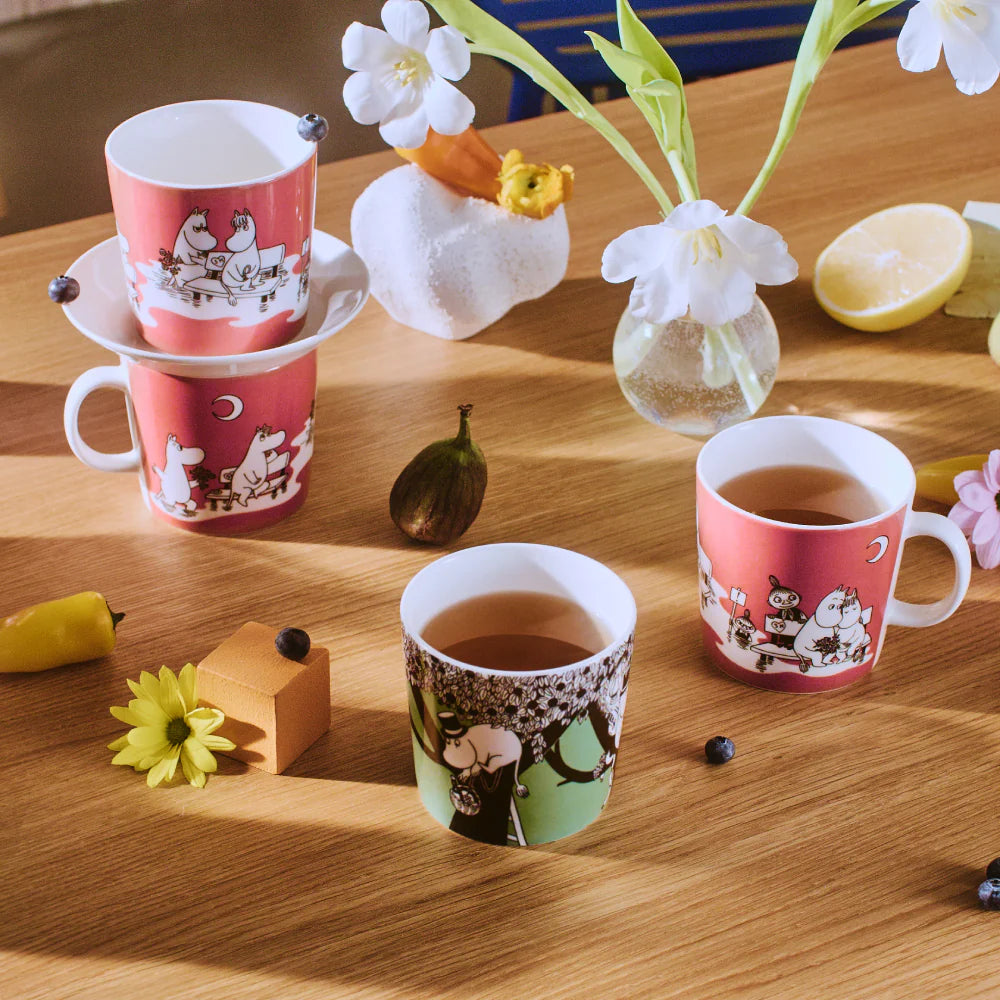 Moomin Green & Rose Mugs 0.4 L Bundle