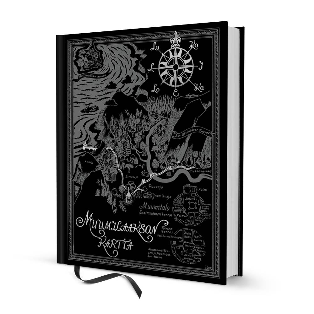 Moomin Hardback Notebook Map of Moominvalley Black