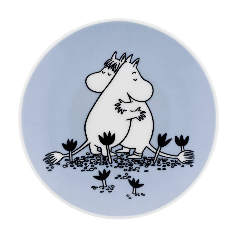 Moomin Blue Love Mug &amp; Mini Plate - Moomin Arabia