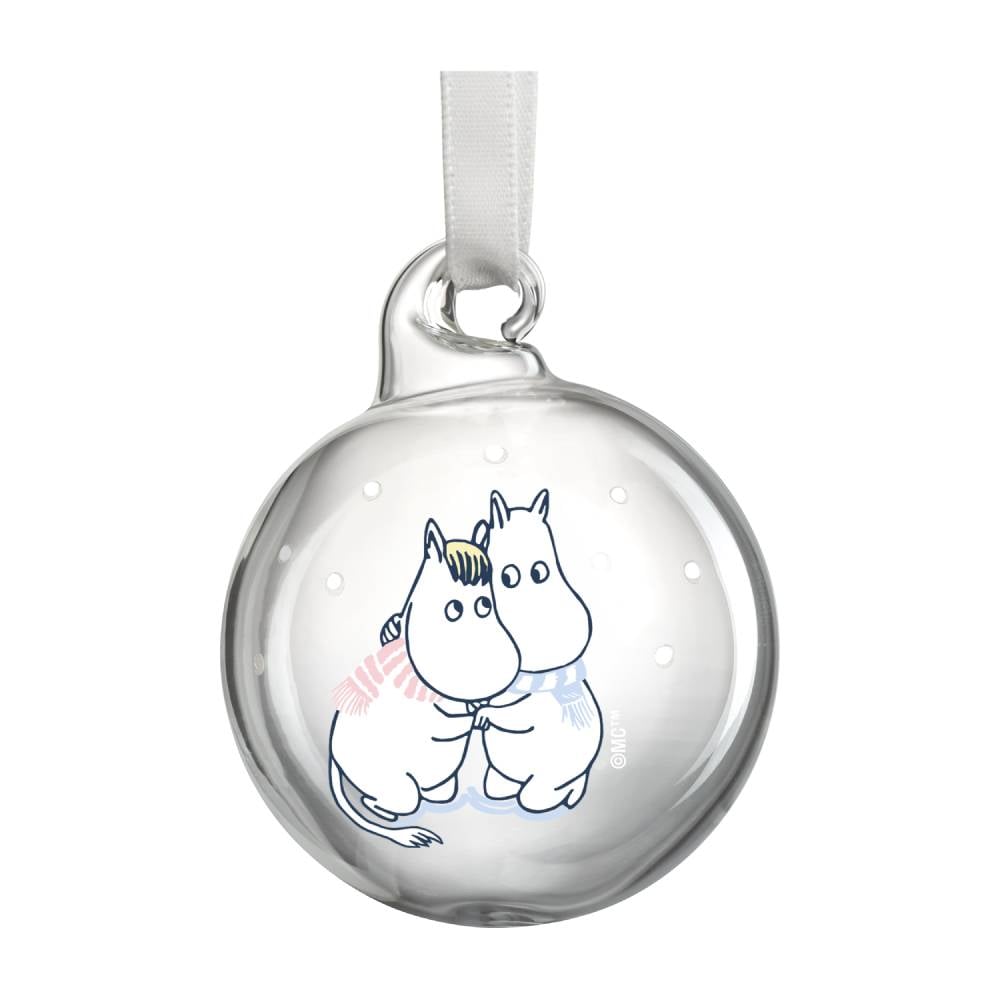 Moomin Let it Snow Christmas Bauble 4 pcs Ø 5 cm