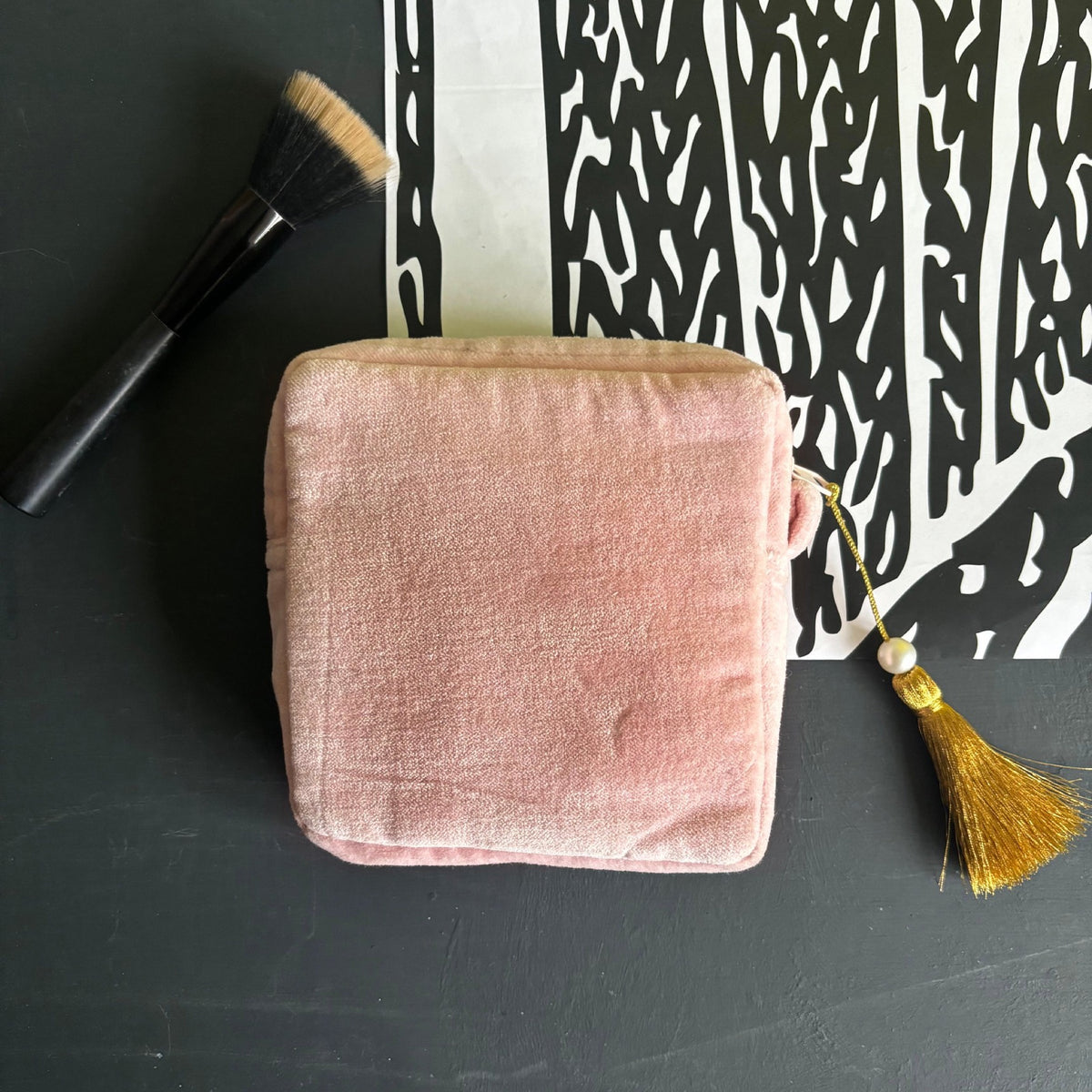 Moomin Makeup Bag Velvet Pink