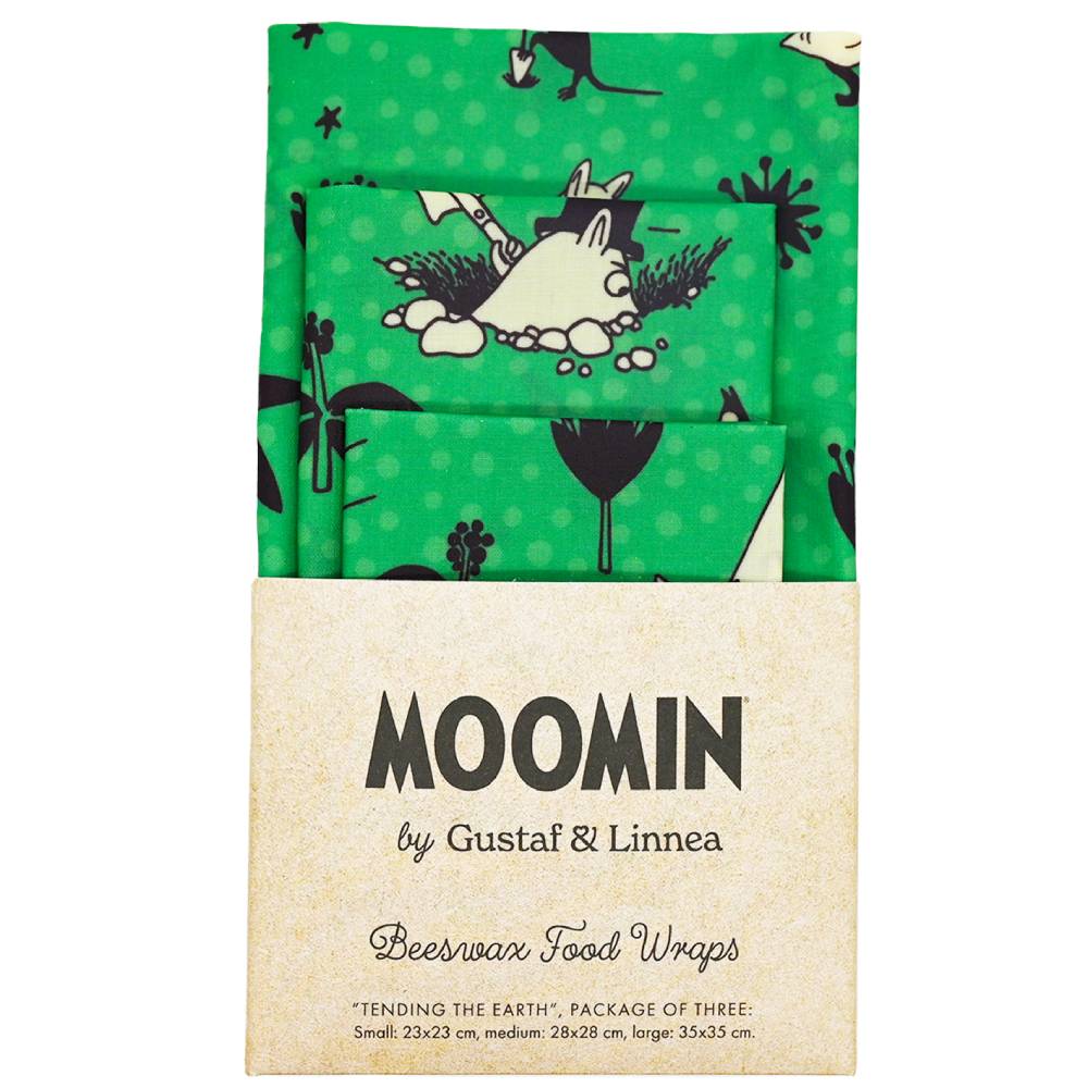 Moomintroll Bees Wax Wrap Tending The Earth 3-pack