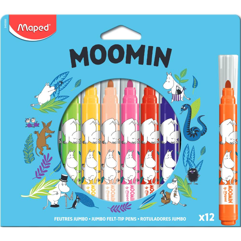 Moomintroll Felt Pens Jumbo 12 pcs