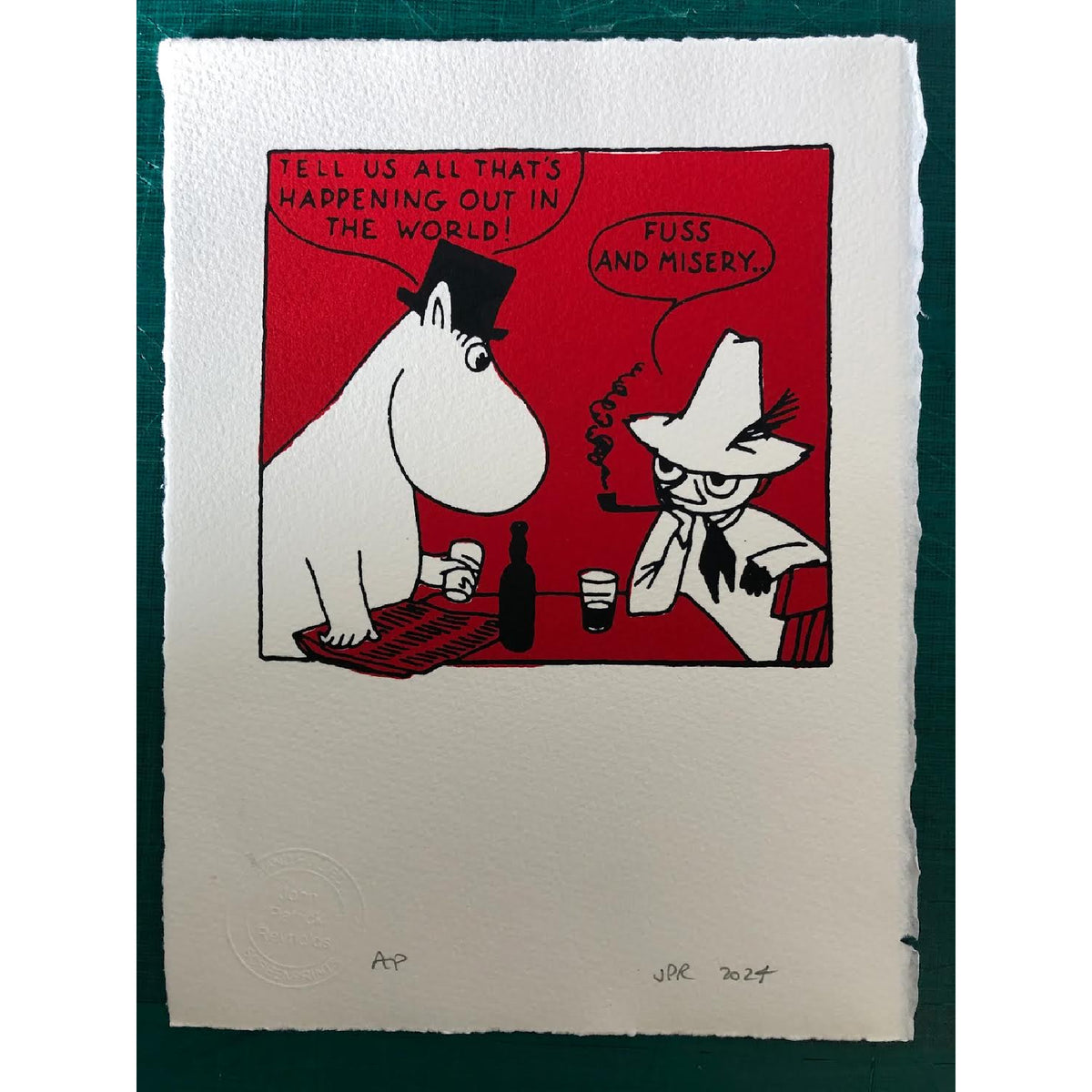 Moomin Art Print Fuss And Misery Red