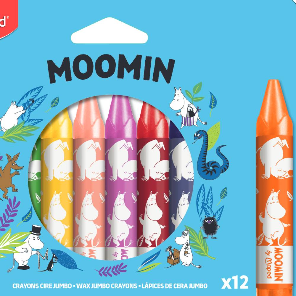 Moomintroll Wax Crayon Jumbo 12 pcs