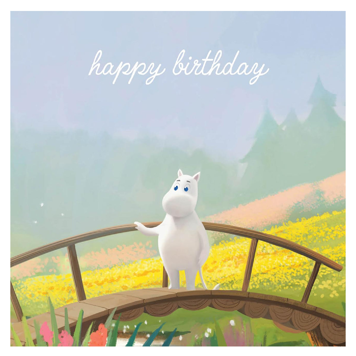 Greeting Card Moomintroll Happy Birthday