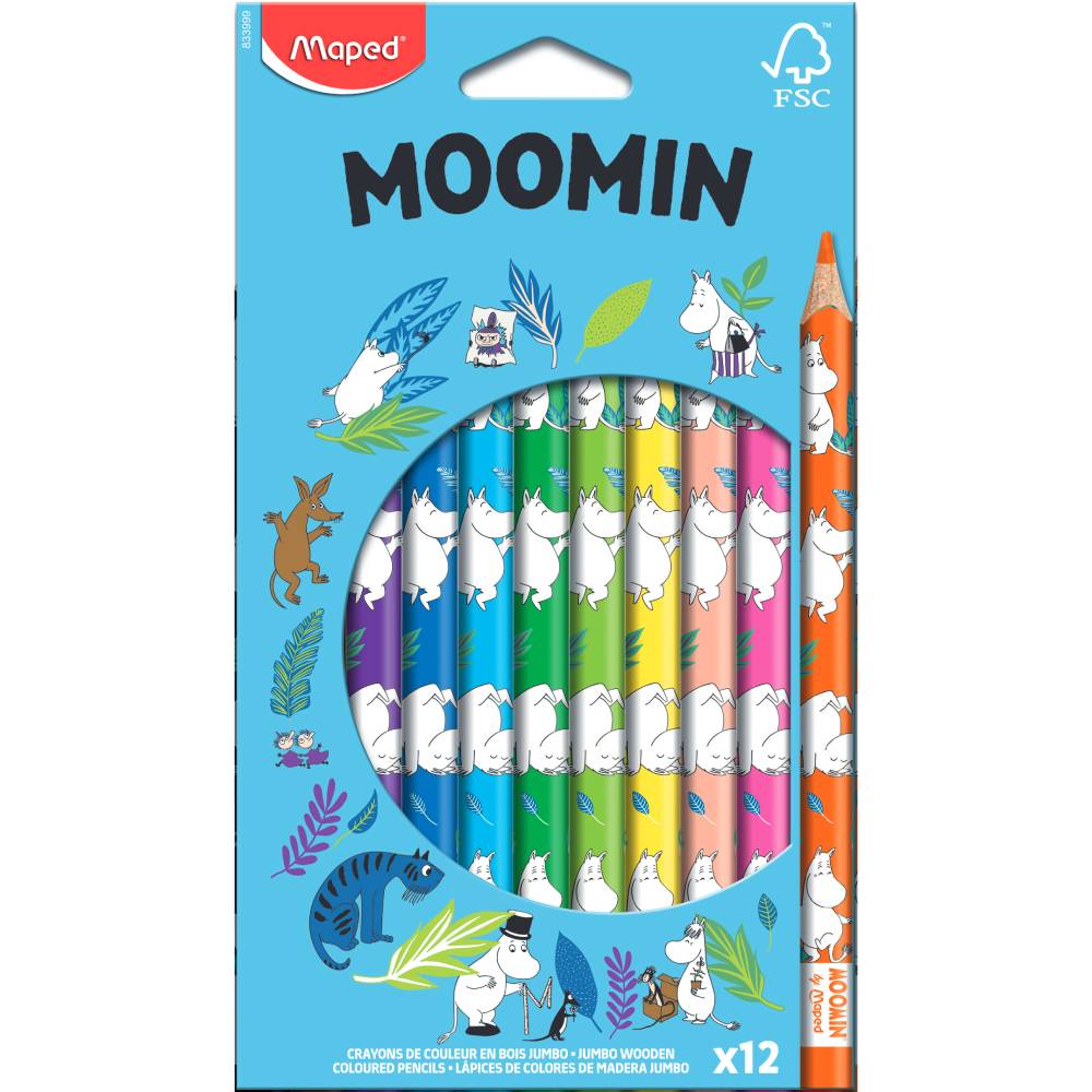 Moomintroll Colouring Pencils Jumbo 12 pcs