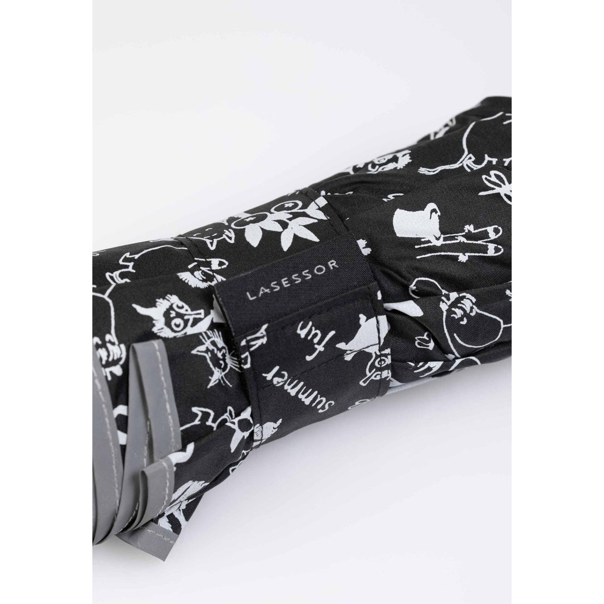 Moomin In the Garden Reflective Manual Umbrella Black Small