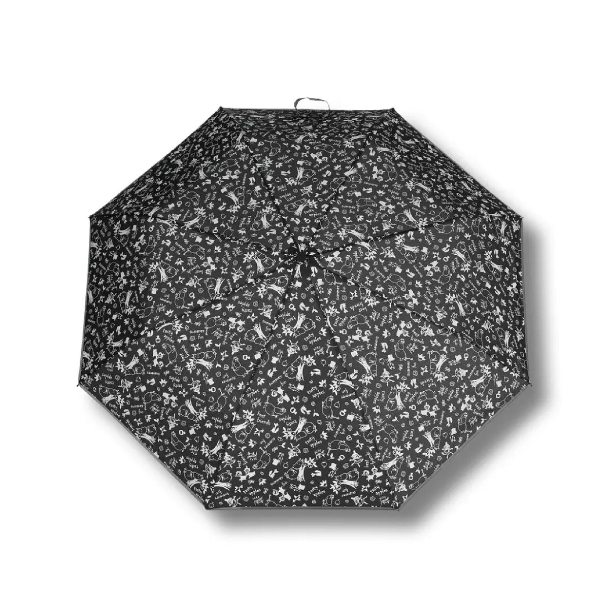 Moomin In the Garden Reflective Manual Umbrella Black Small