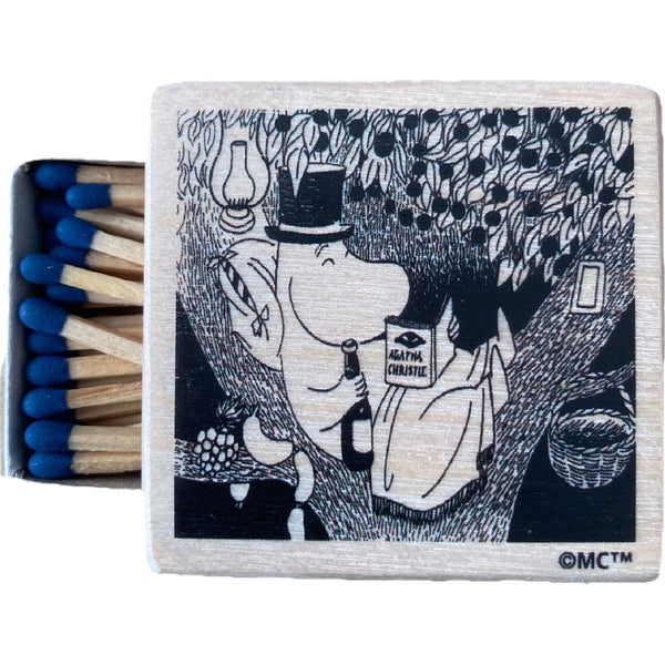 Moomin Wooden Matchbox Moominpappa Reading