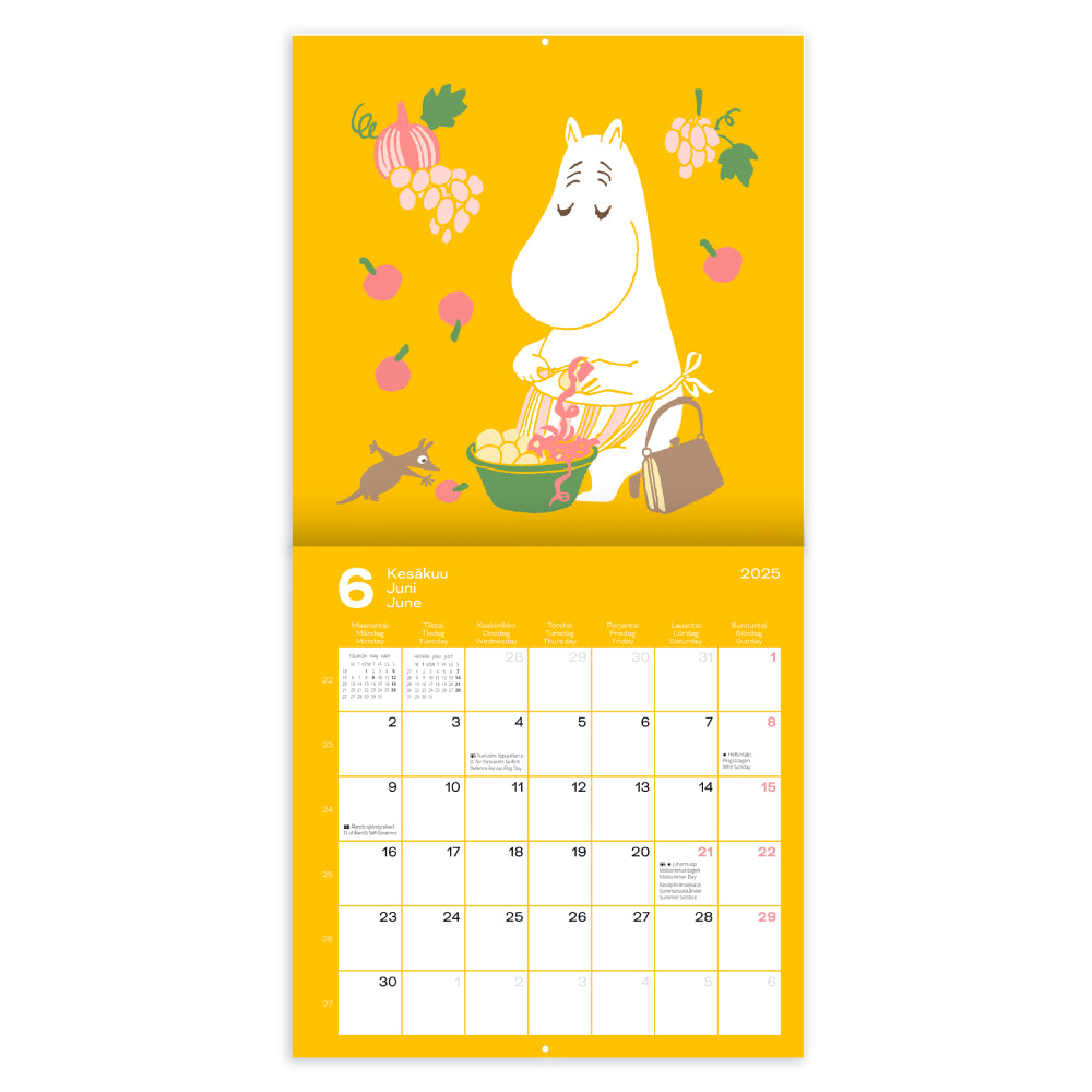 Moomintroll & Hattifattener Mini Wall Calendar 2025 The Official