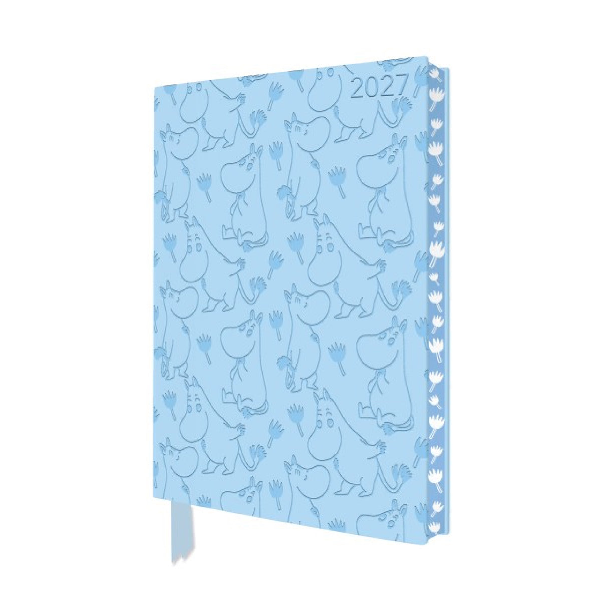 Moomin and Flowers 2027 Artisan Art Vegan Leather Diary Planner - Page to View with Notes