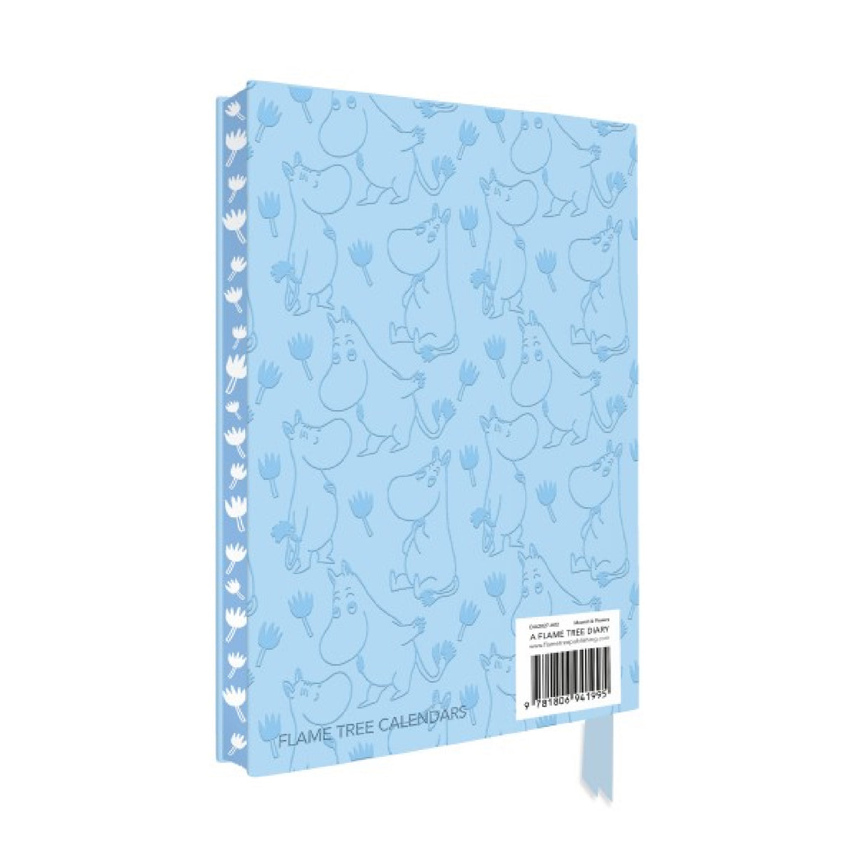 Moomin and Flowers 2027 Artisan Art Vegan Leather Diary Planner - Page to View with Notes