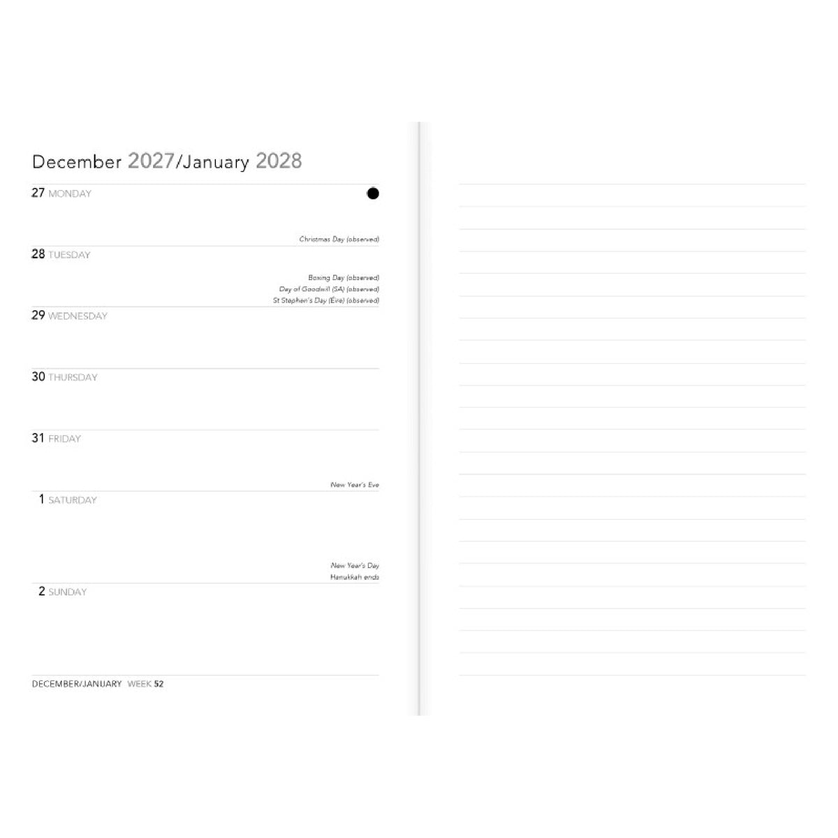 Moomin and Flowers 2027 Artisan Art Vegan Leather Diary Planner - Page to View with Notes
