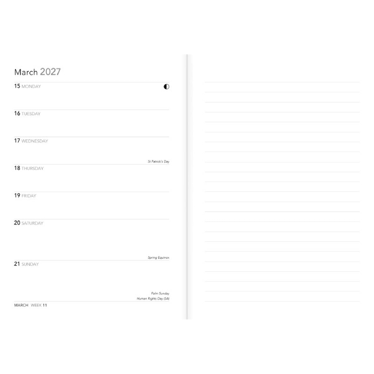 Moomin Bookshelves Luxury Diary Planner 2027 - Page To View