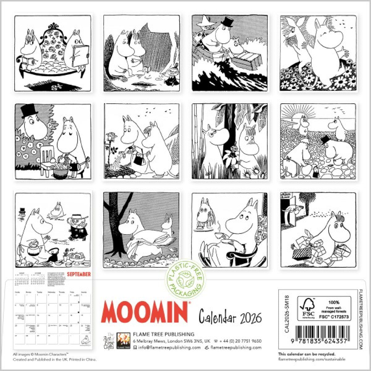Moomin Mini Wall Calendar 2026
