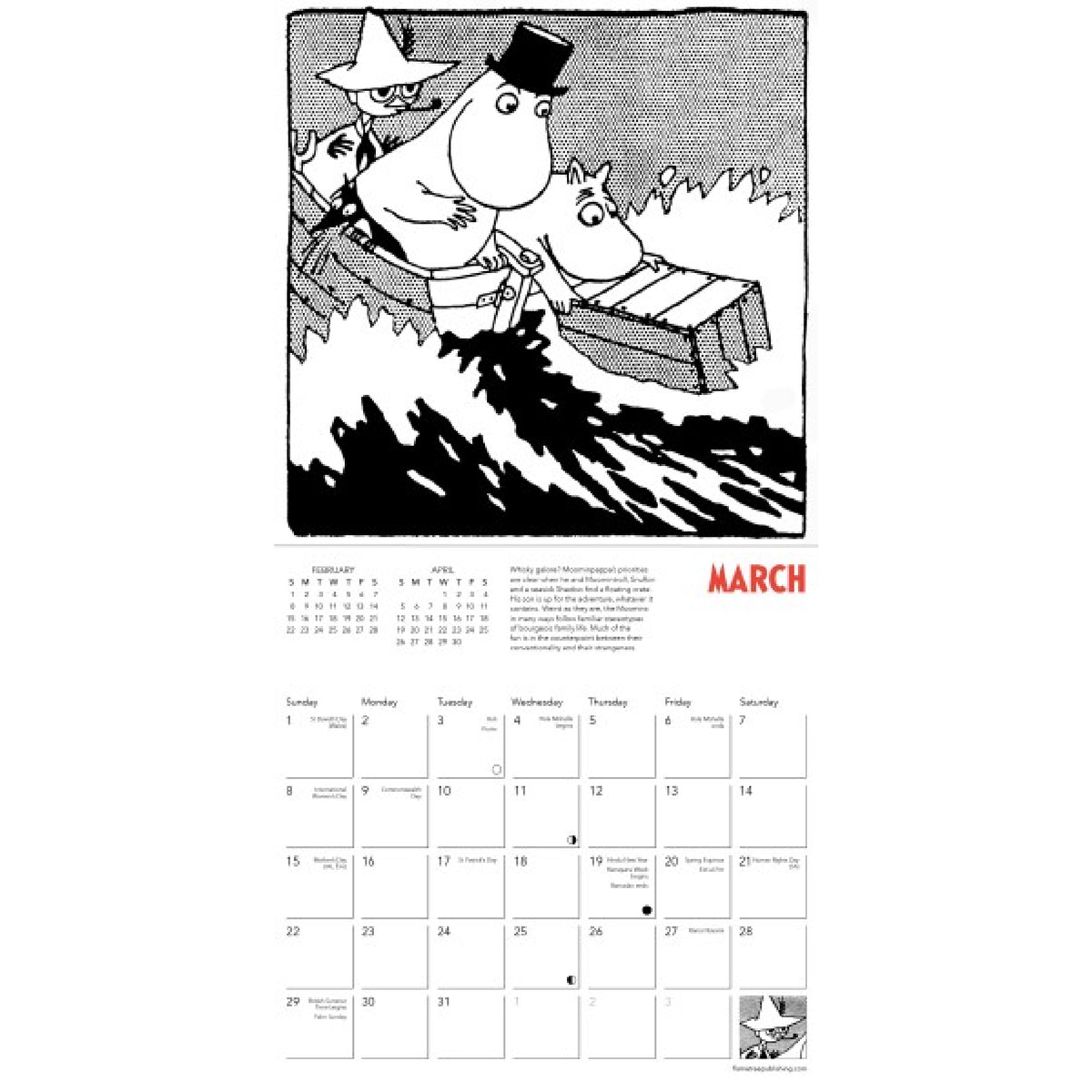 Moomin Mini Wall Calendar 2026