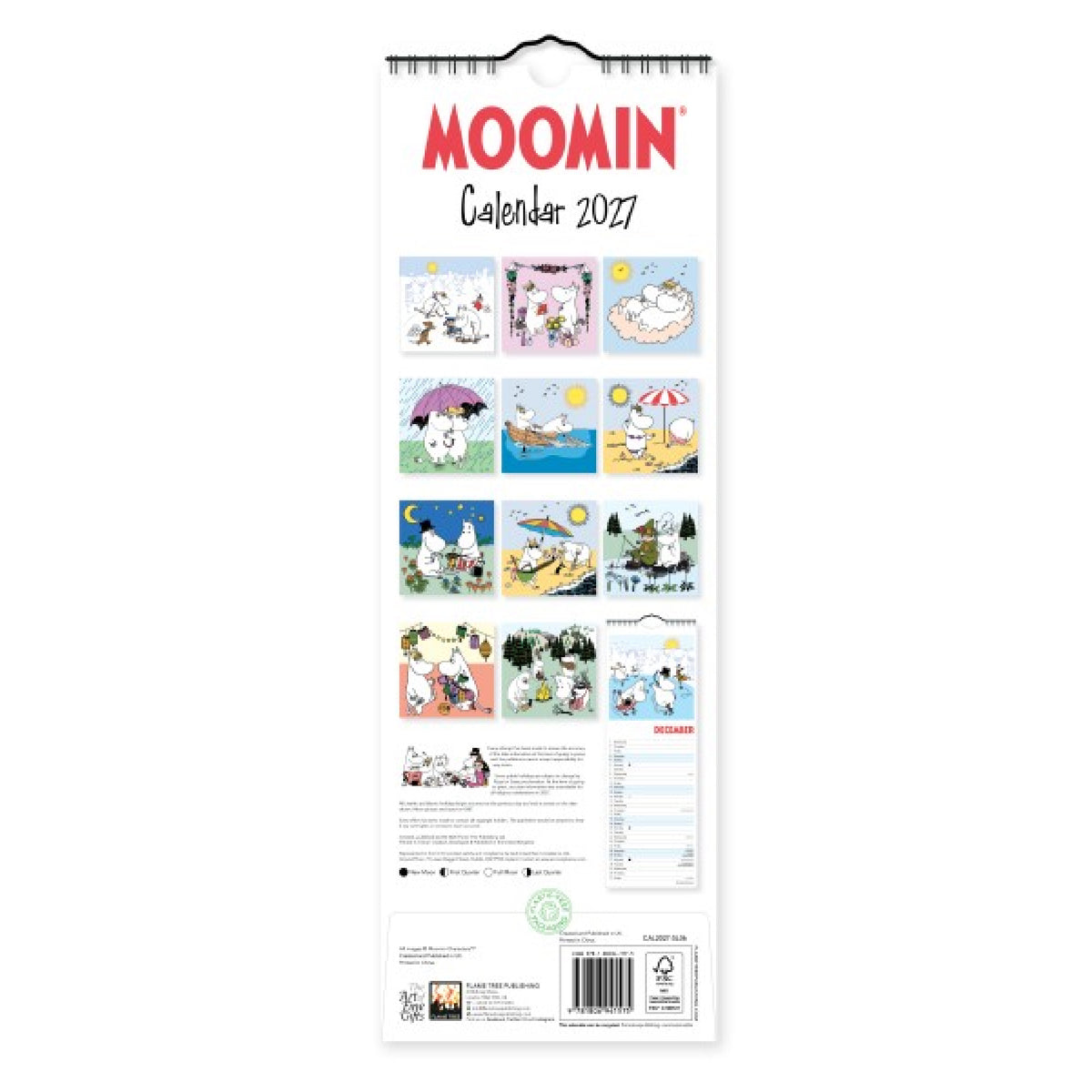 Moomin Slim Calendar 2027 (Art Calendar)