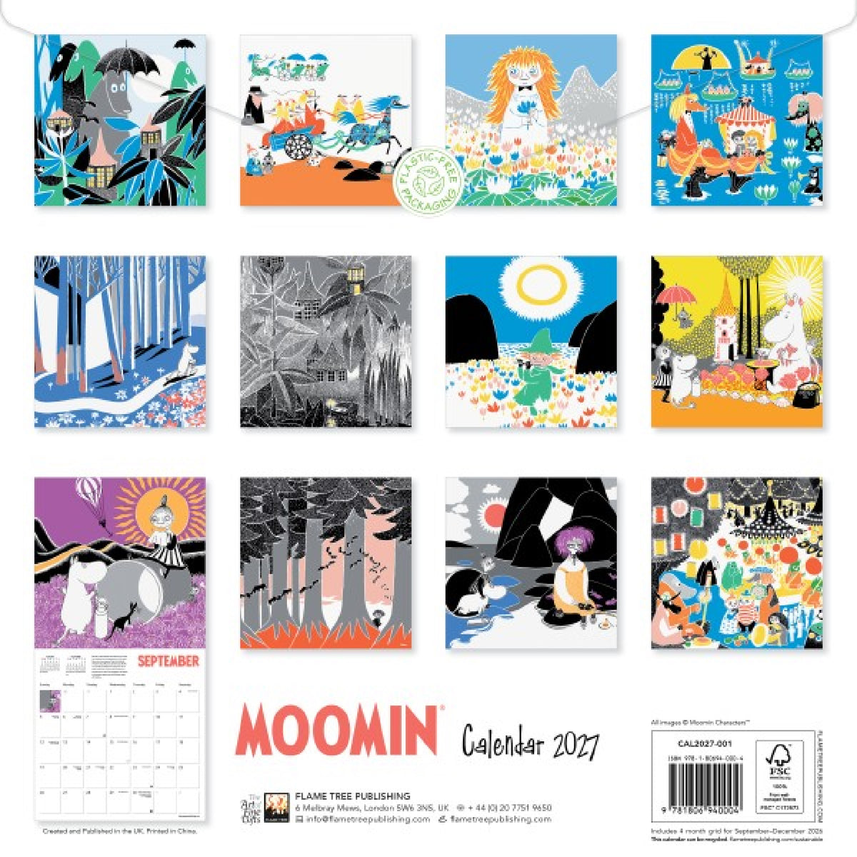 Moomin Wall Calendar 2027 (Art Calendar)