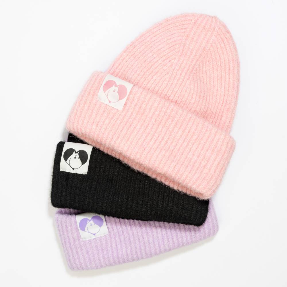 Moomintroll Love Fluffy Chunky Beanie Lilac