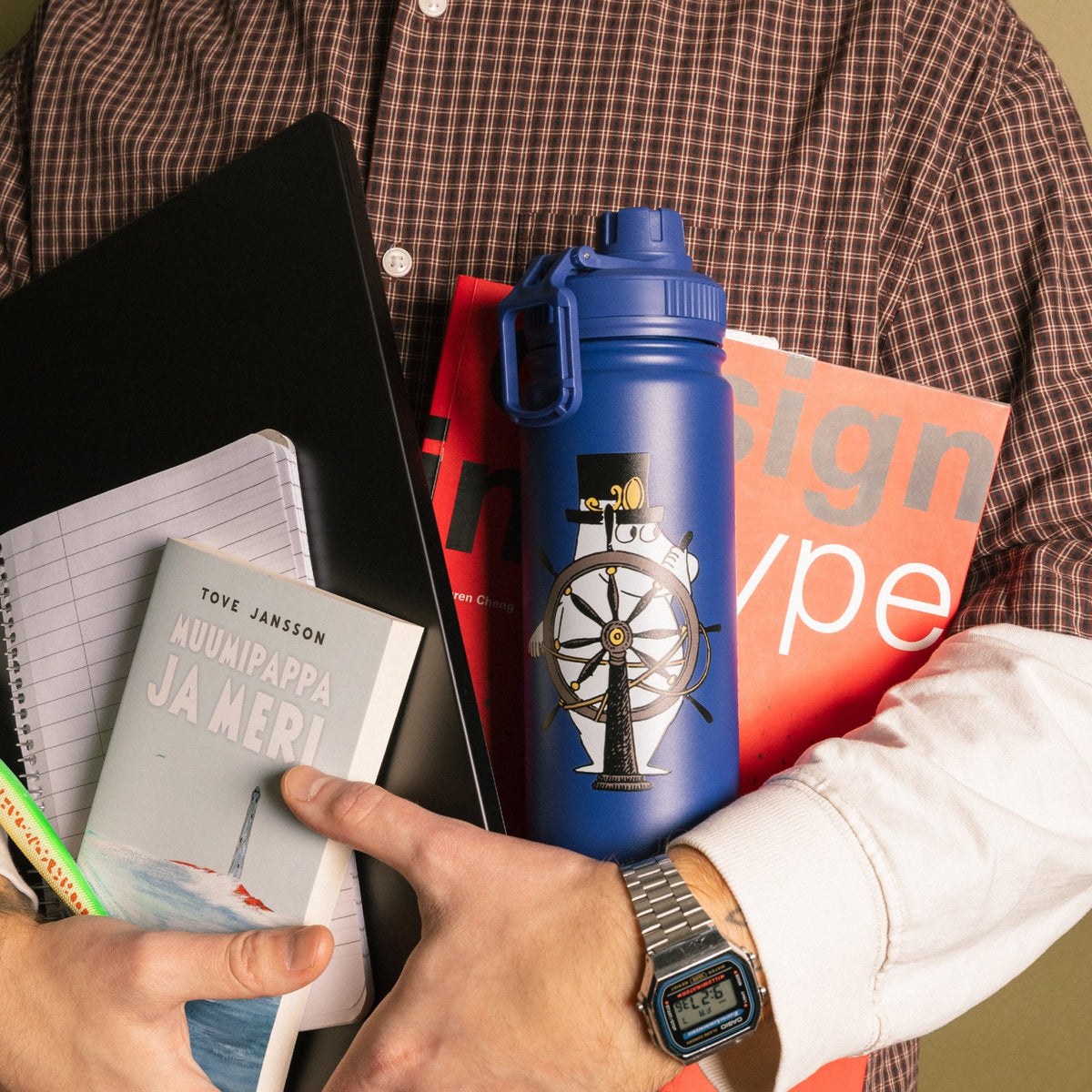 Thermal Everyday Bottle Moominpappa Helm Blue