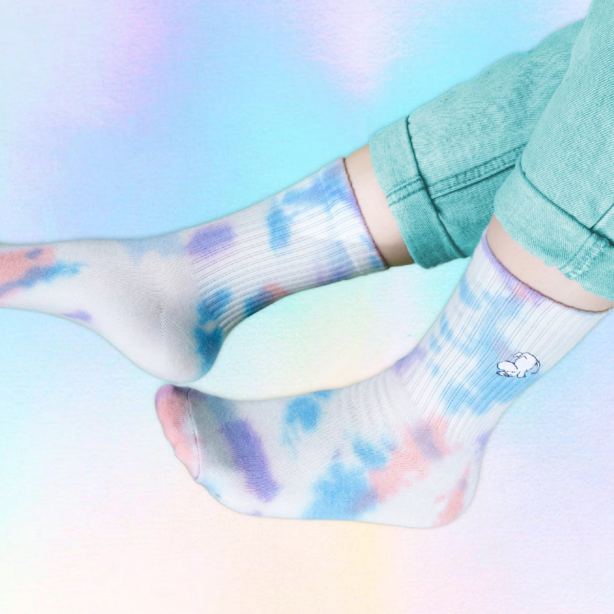 Moomin Retro Tie Dye Socks Moomintroll 36-42