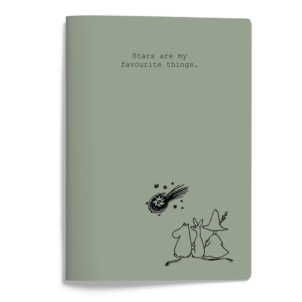 Moomin 80  Soft cover Notebook A5 Stars Green