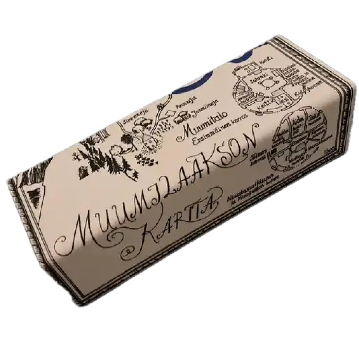 Moomin Eye Glass Case Map Over Moominvalley