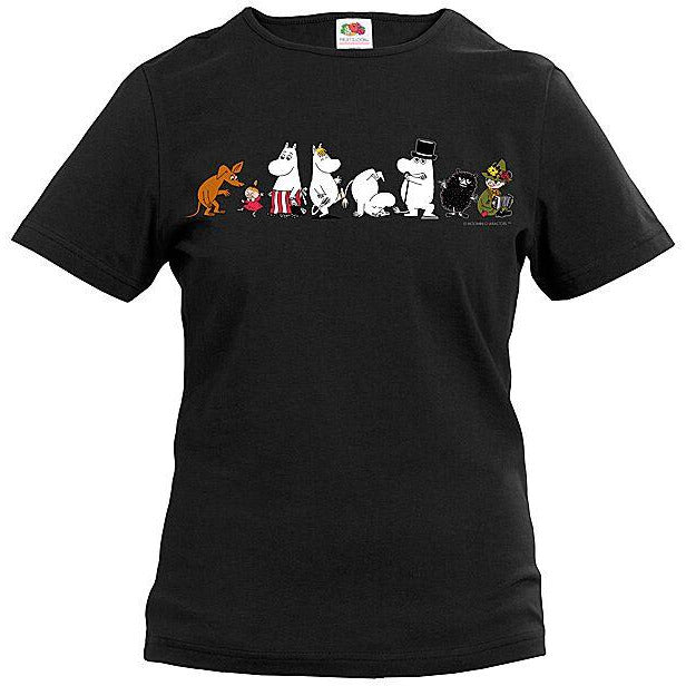 Moomin T-Shirt ladies Family Black - .