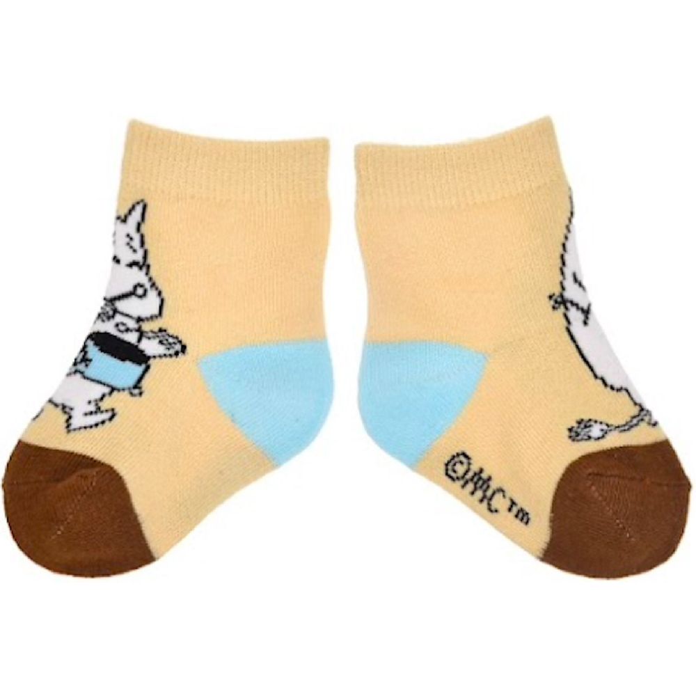 Baby Socks Moomintroll Playing Drum Beige