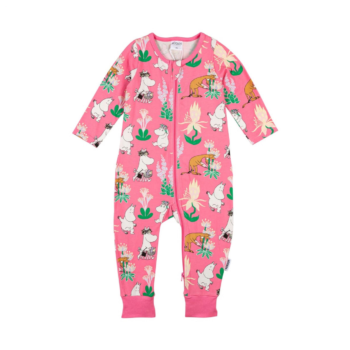 Moomin Growth Baby Pyjamas Magenta