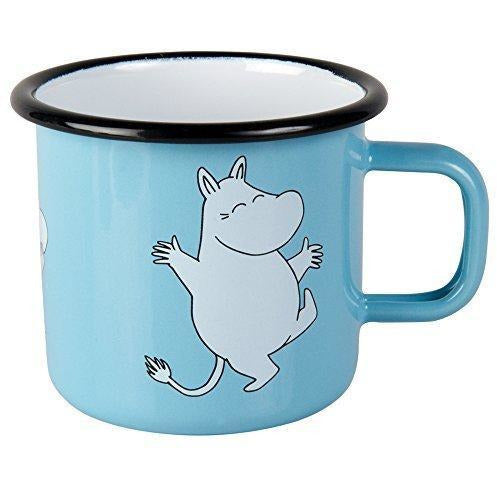 Moomin Enamel Mug 3.7 dl Retro Moomintroll Light Blue - .