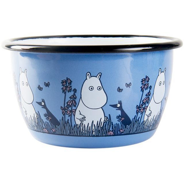 Moomin Enamel Bowl Friends Moomintroll Blue 0.3 L - .