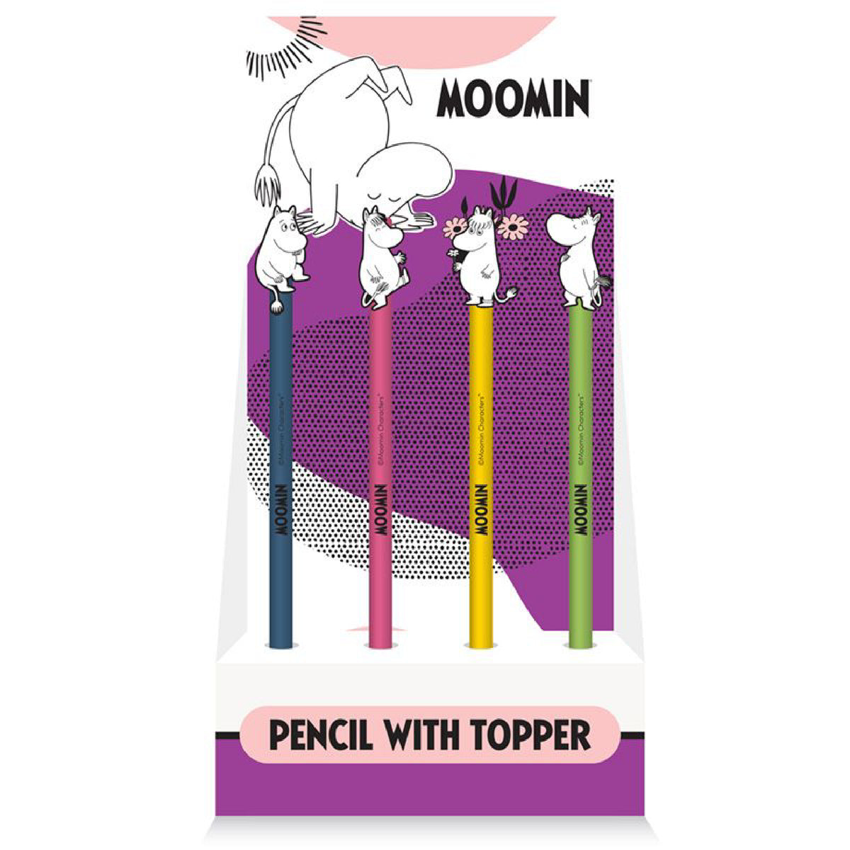 Moomin Pencil With PVC Topper 4 Colours