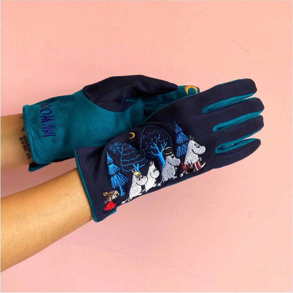 Moomin Gloves Forest Blue