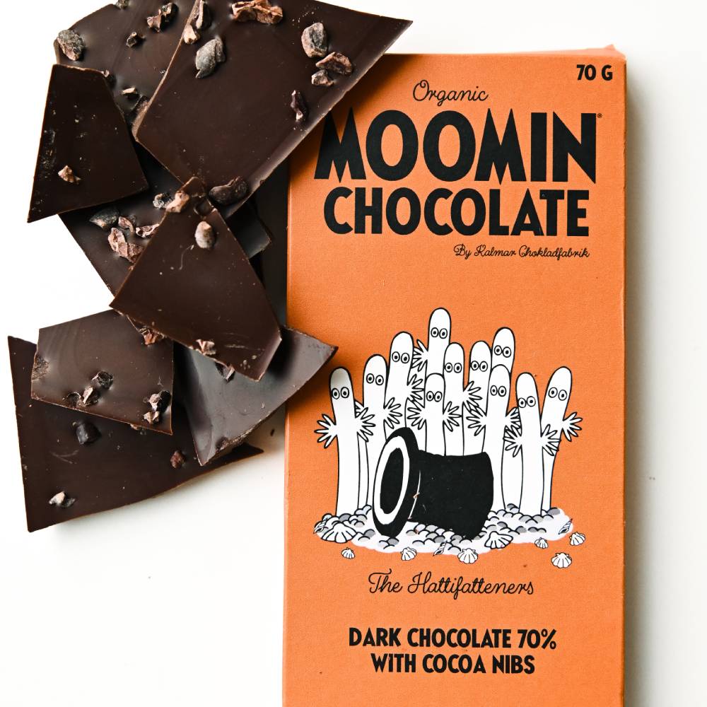 The Hattifatteners Dark Chocolate with Cocoa Nibs - Kalmar Chokladfabrik