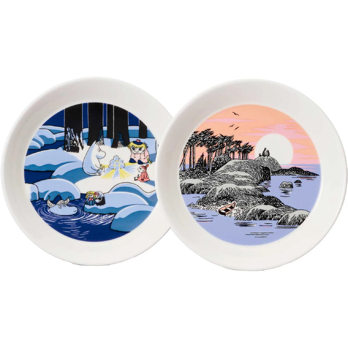 Moomin Collector&#39;s Edition Plates 2-pack 2023:  Snow Lantern &amp; Moomin&#39;s Day