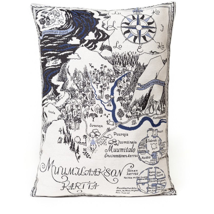 Gobelin Cushion Cover Map Over Moominvalley - .