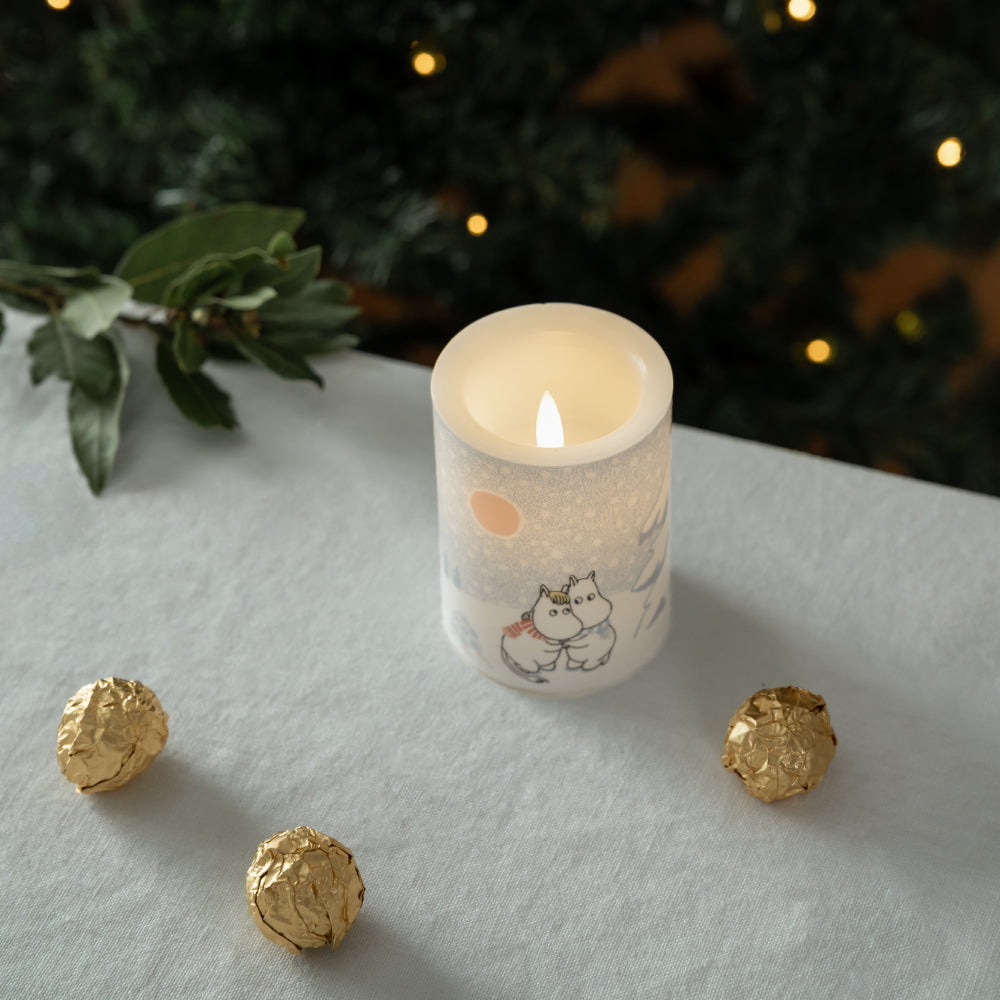 Moomin LED Candle Let It Snow 10 cm
