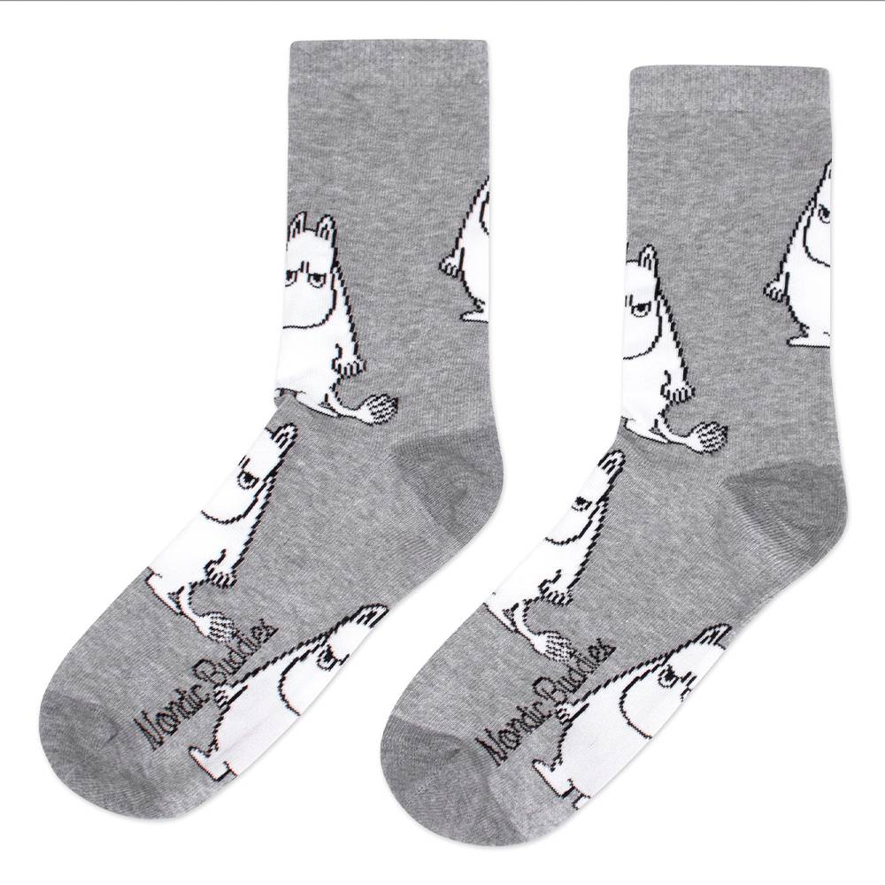 Moomin Socks Angry Moomintroll Light Grey