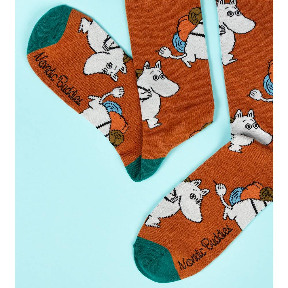 Moomin Socks Moomin on Adventure Brown