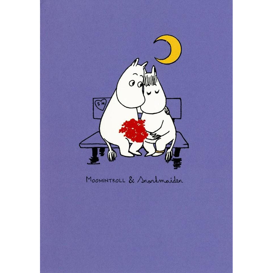 Greeting Card Moomintroll and Snorkmaiden moon - .