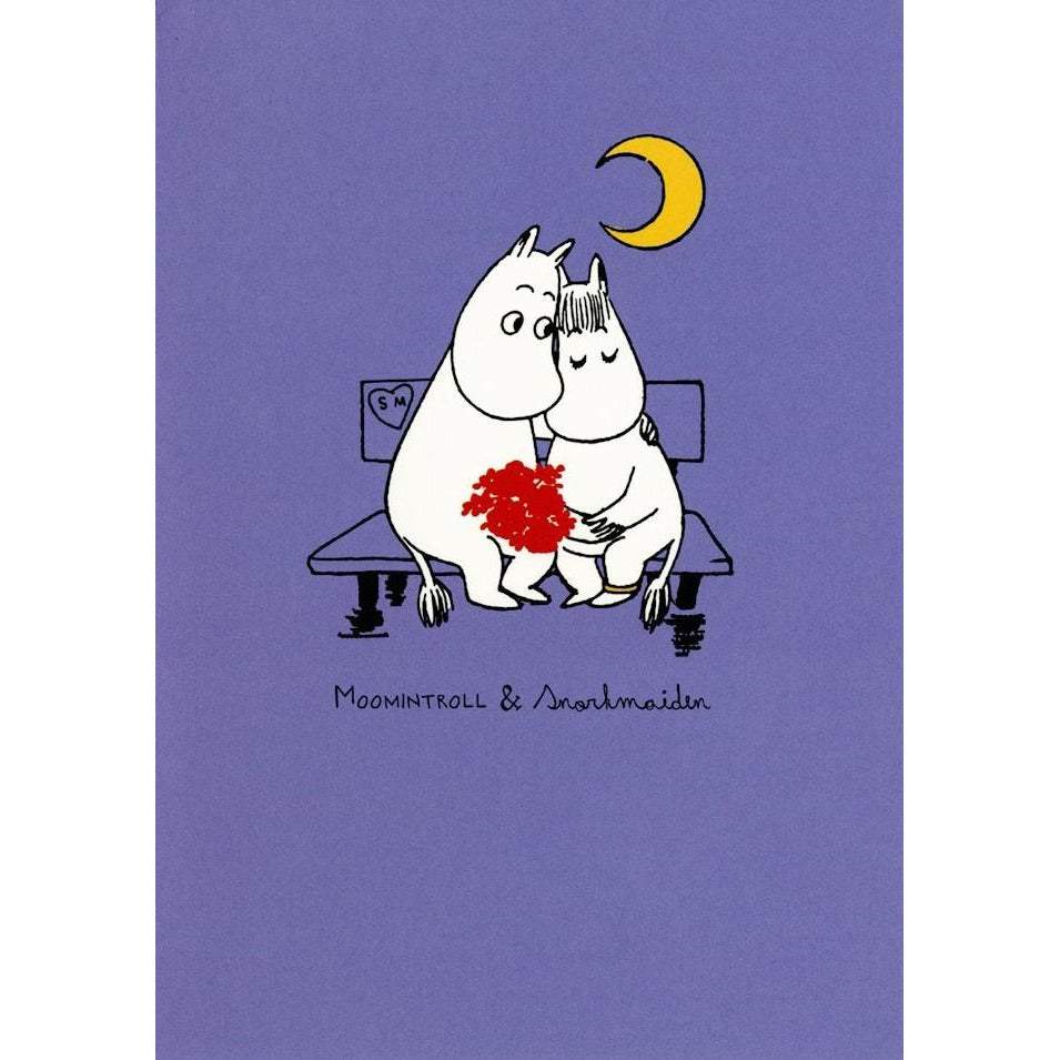 Greeting Card Moomintroll and Snorkmaiden moon - .