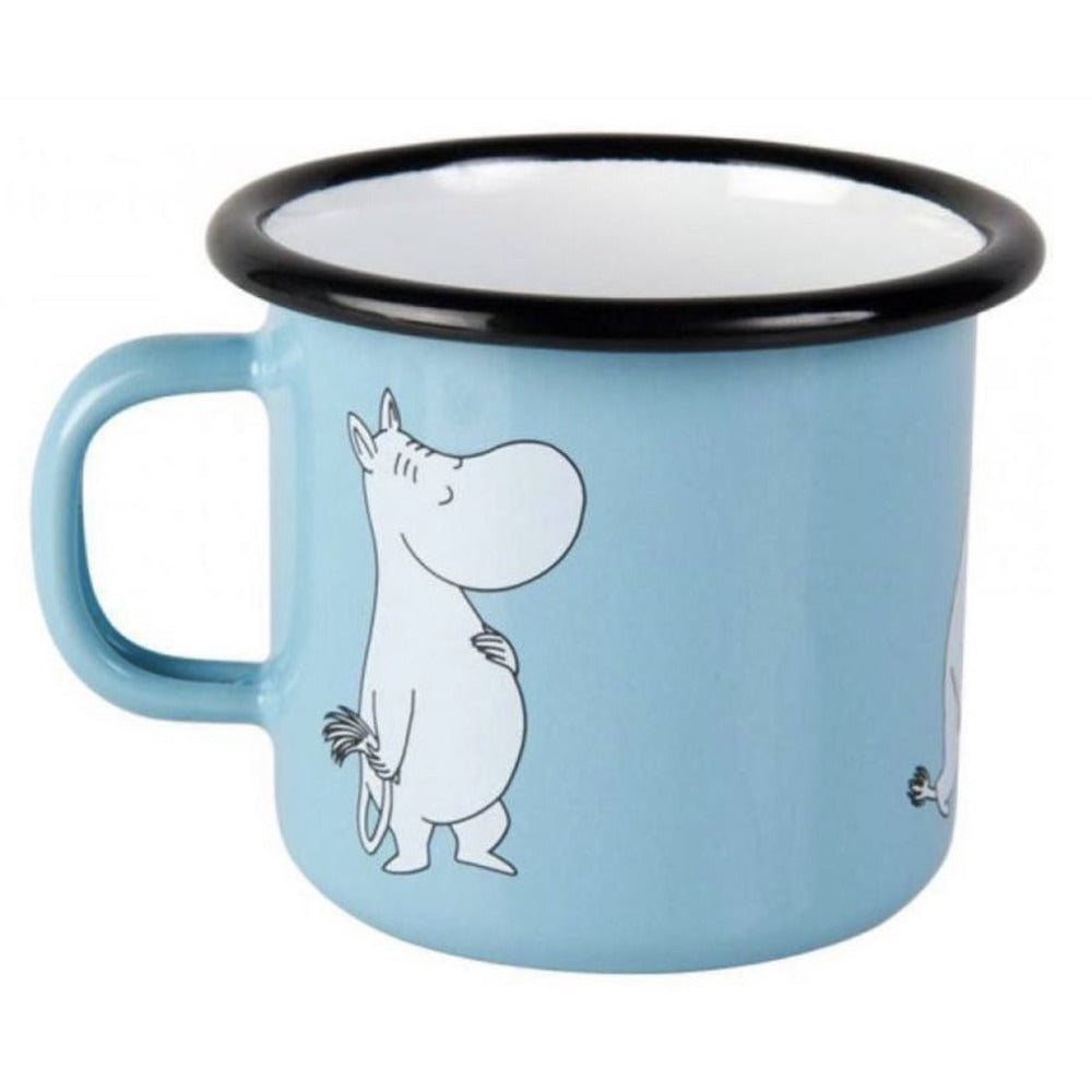 Moomin Enamel Mug 3.7 dl Retro Moomintroll Light Blue - .