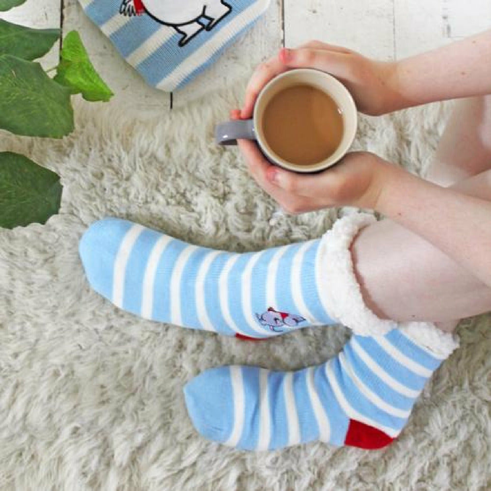 Moomin Slipper Socks With Stripe Moomin