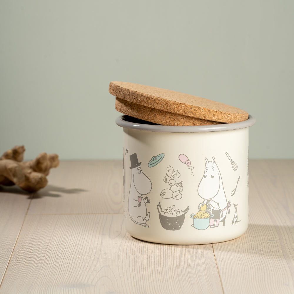 Moomin Bon Appétit Enamel Jar with lid 1.3 L