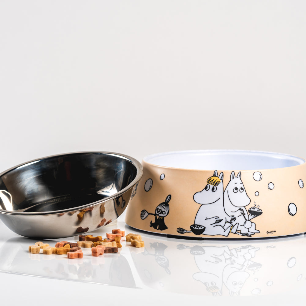 Moomin For Pets Food Bowl Beige Medium
